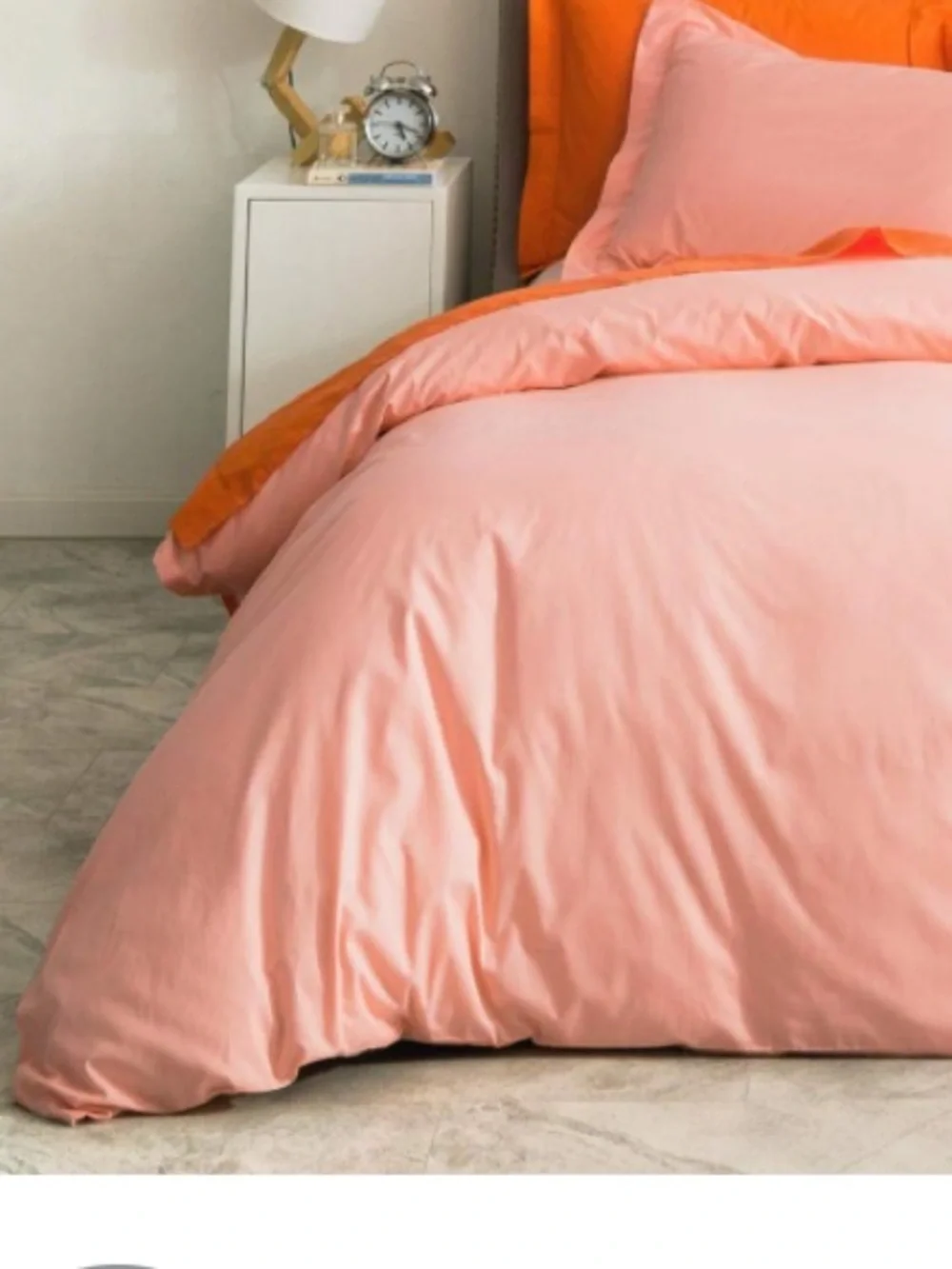 Bedding Duvet Set 100% Cotton Lightweight Breathable TWIN - PEACH PINK